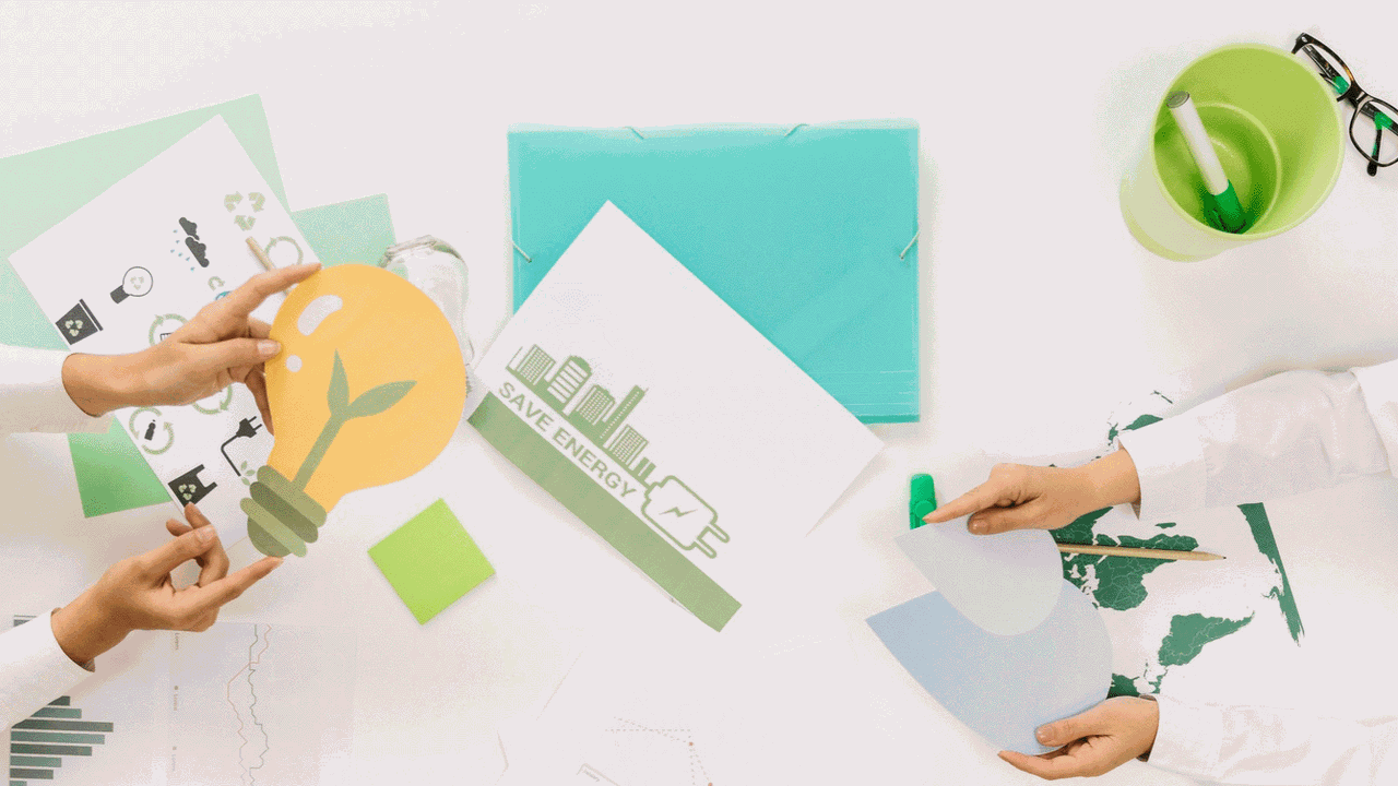 Kreatives Teamwork zu Energiethemen