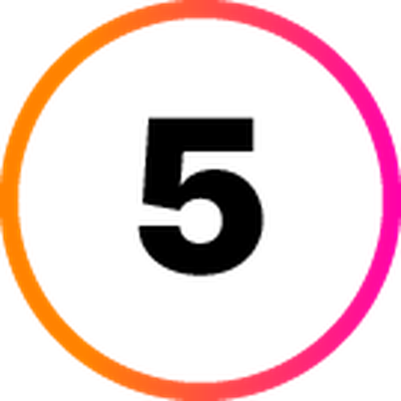 Ziffer 5 in Kreis