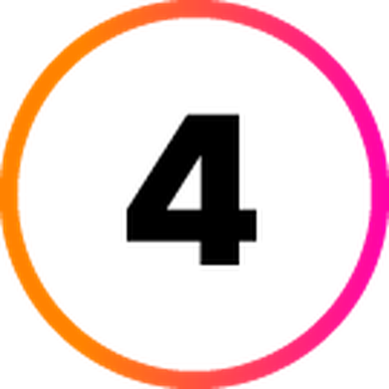 Ziffer 4 in Kreis