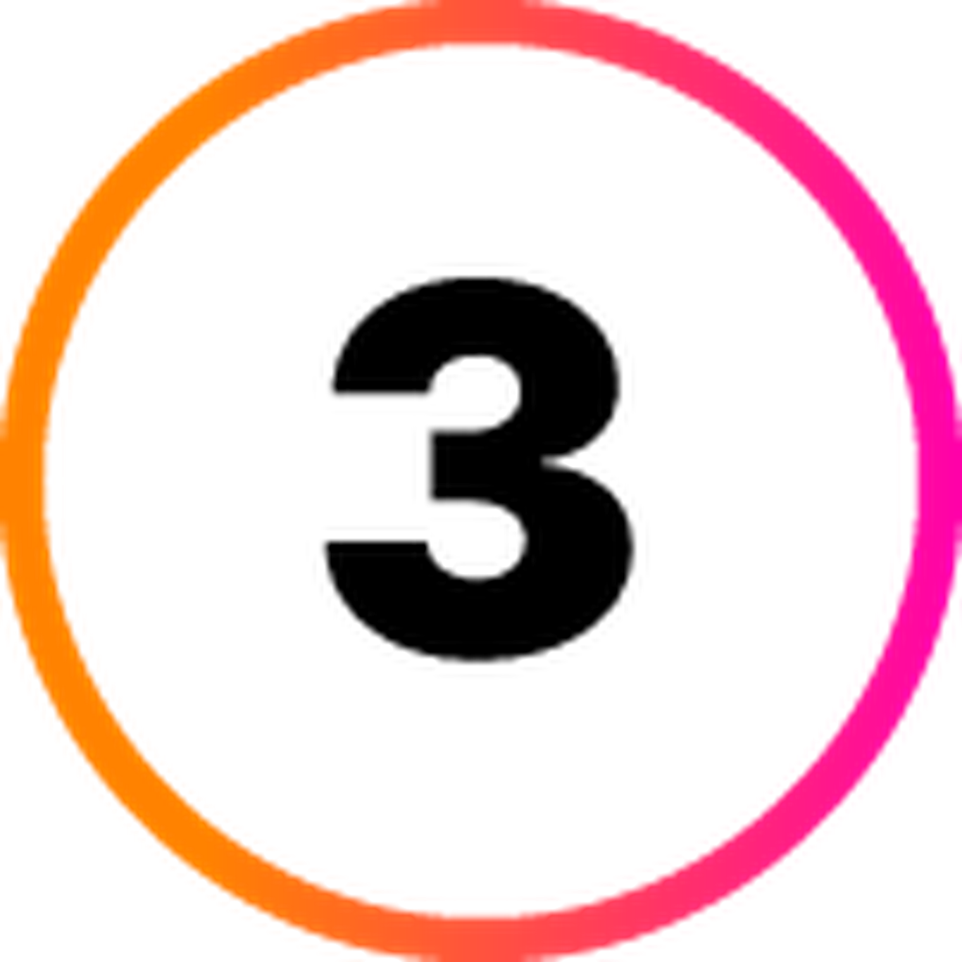 Ziffer 3 in Kreis