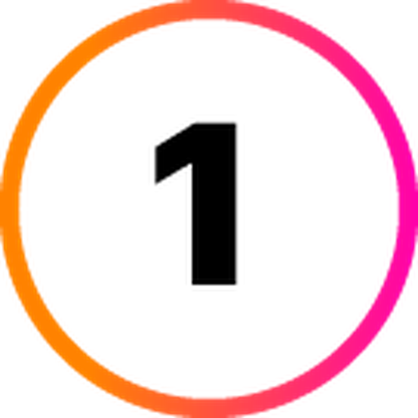 Ziffer 1 in Kreis