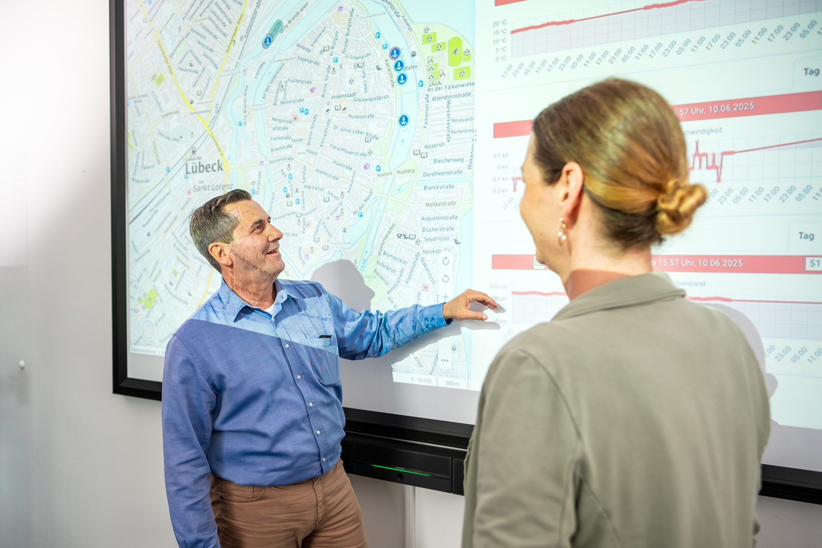 Team bespricht die Open Data Plattform
