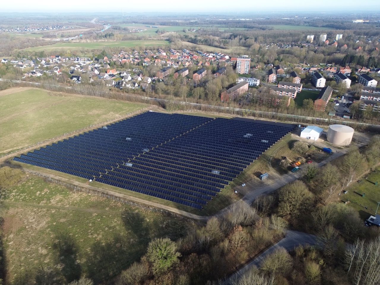 Solarthermiepark in Lübeck Moisling