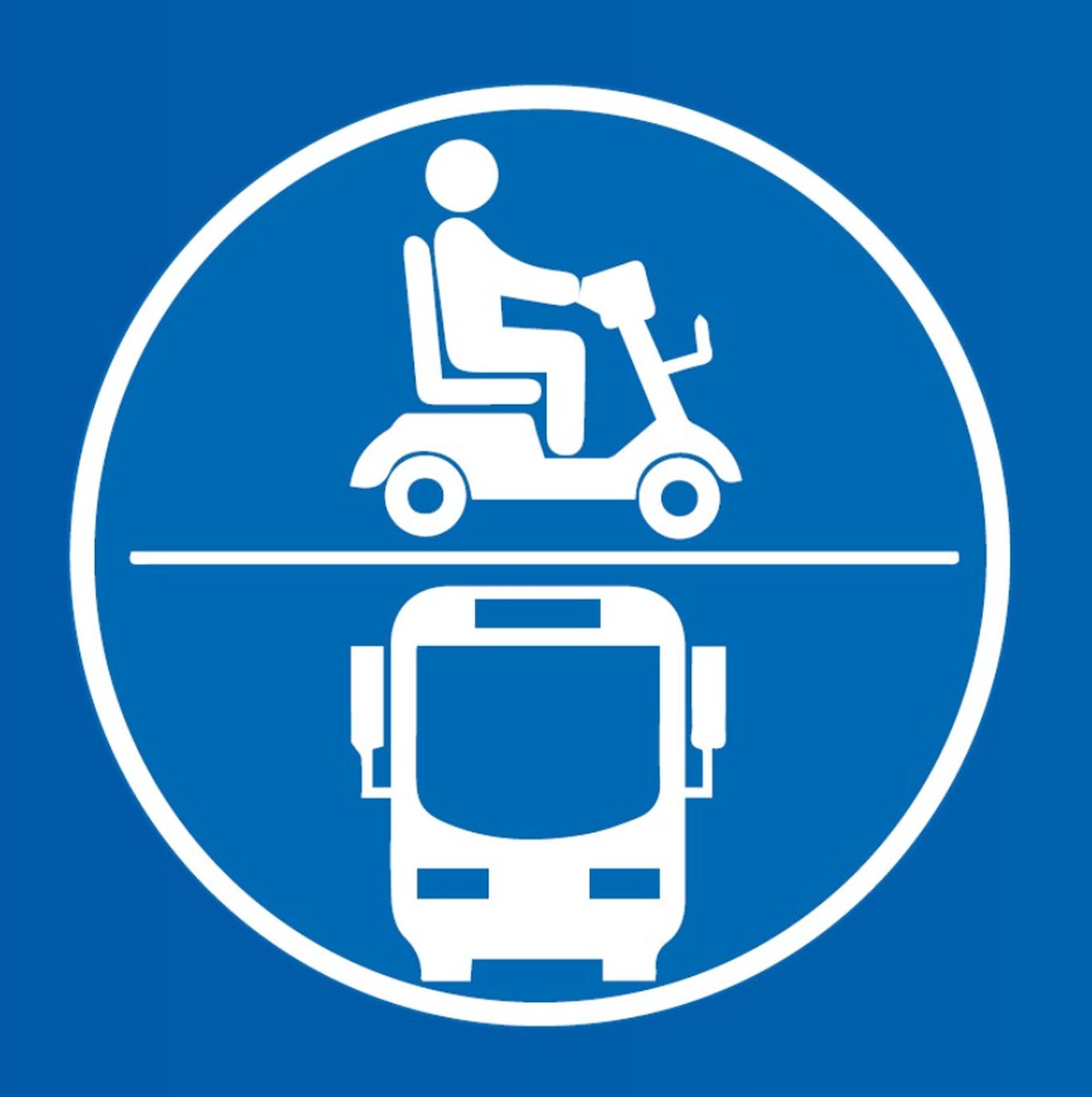 Ein E-Rollstuhl ist an dem Joystick zu erkennen, während ein E-Scooter einen Lenker hat und mit einem blauen Aufkleber markiert ist.